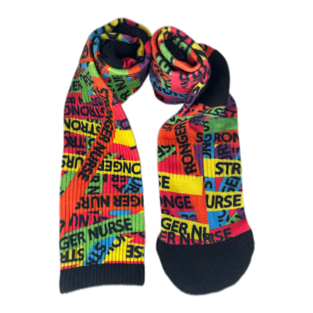 Designer-Inspired Multicolor Compression Socks for Nurses | Stronger Nurse Vault