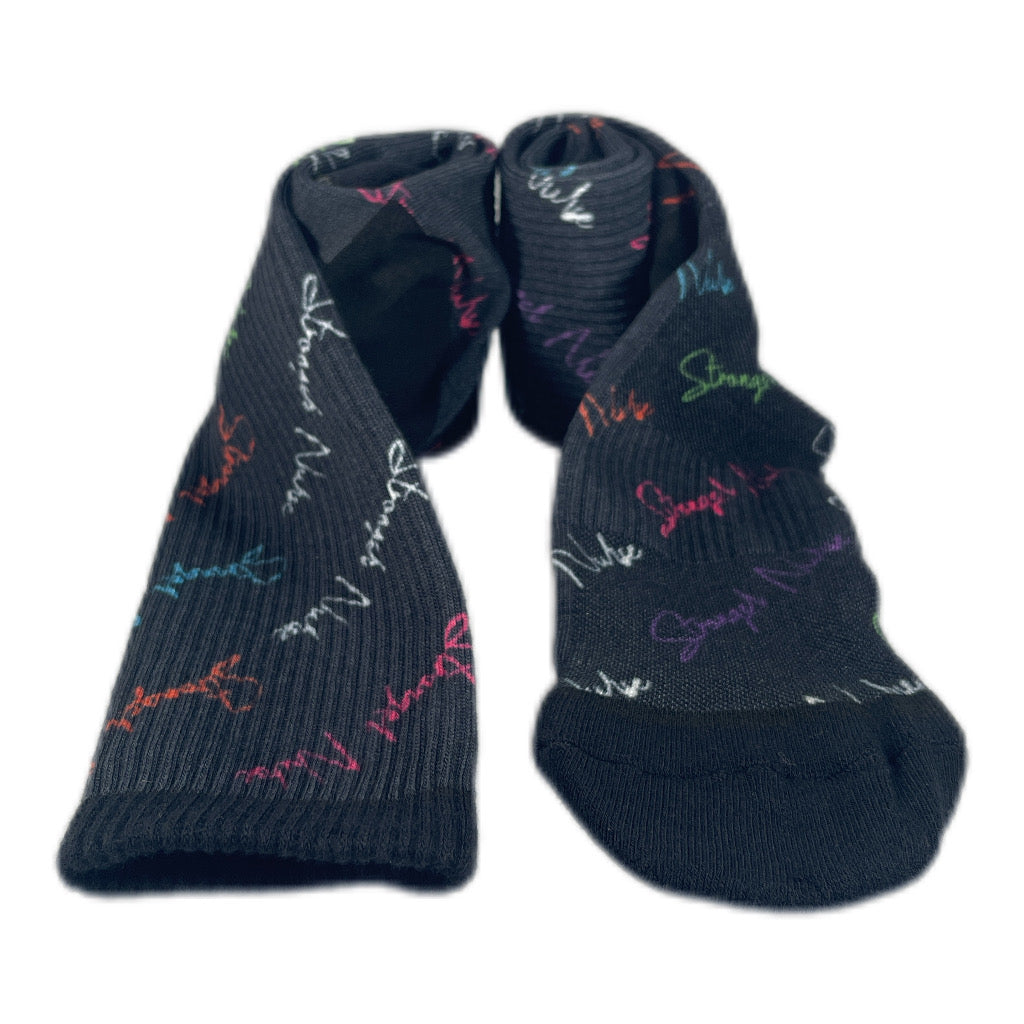 Designer-Inspired Black Compression Socks for Nurses | Stronger Nurse Vault
