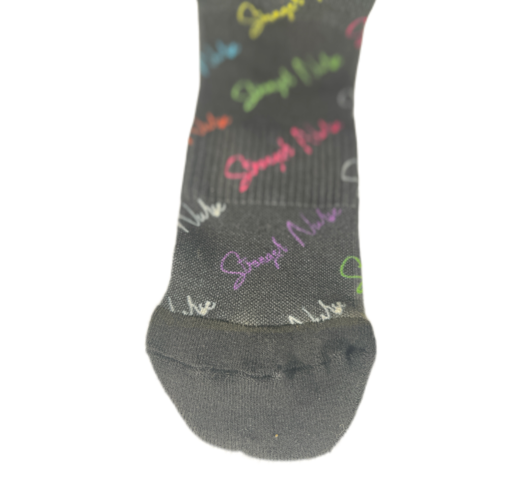 Designer-Inspired Black Compression Socks for Nurses | Stronger Nurse Vault