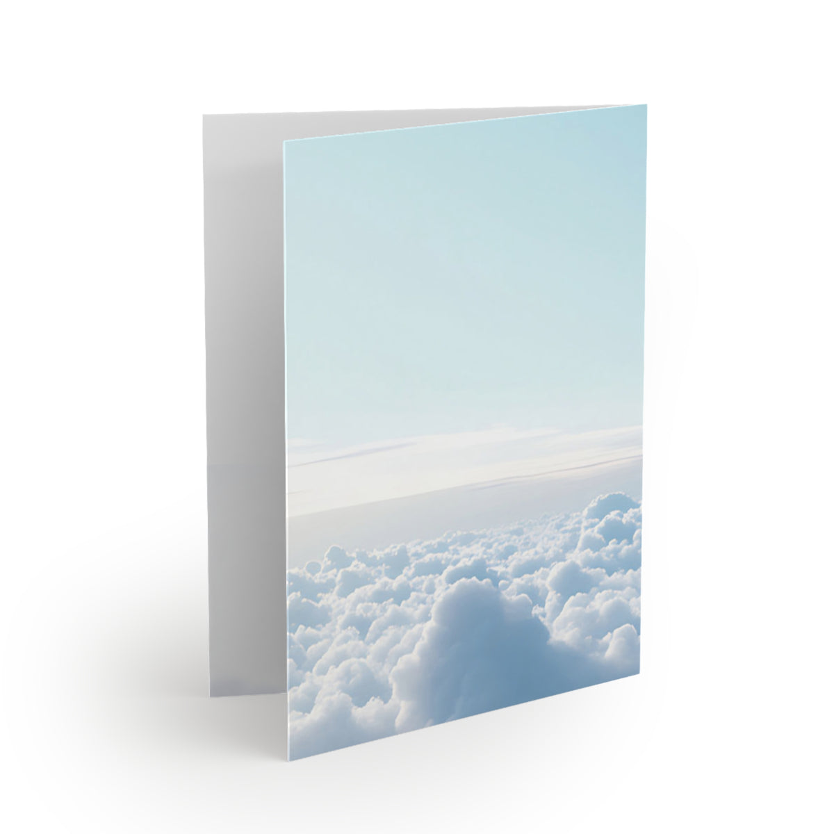 Nurse Greeting Cards — Root Thank You card back in teal-blue clouds
