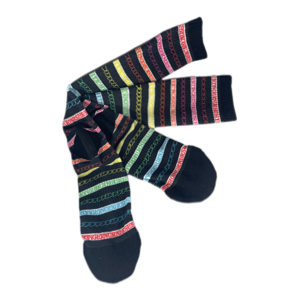 Designer-Inspired Striped Compression Socks for Nurses | Stronger Nurse Vault