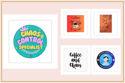 The Chaos & Caffeine Pack — Premium Nurse Humor Sticker Pack (5-Pack)